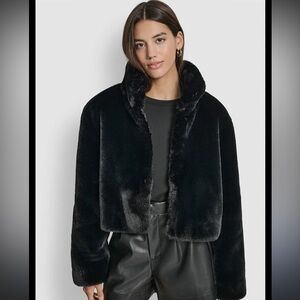 Ambiance Faux-Fur Black Jacket sz L